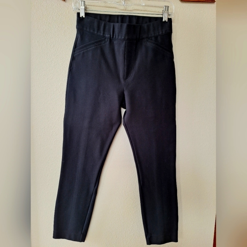 Spanx Perfect Pant Pull On Ponte Black Womens size S